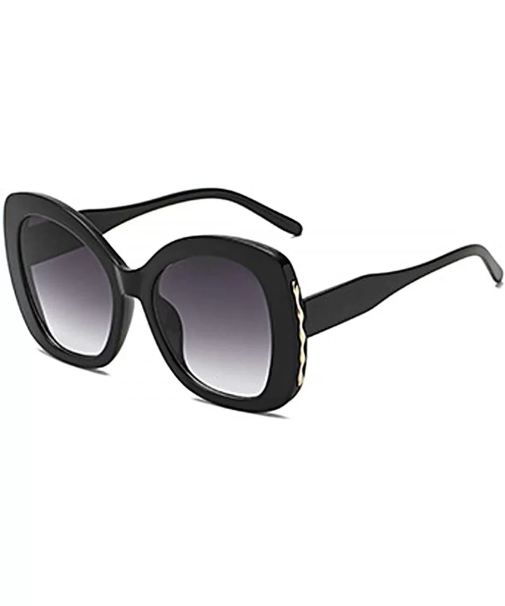 fashion Shade Sunglasses Retro glasses Men and women Sunglasses - Black - CL18LLCEXOS $7.84 Oval