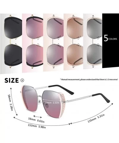 Women Oversized Polarized Gradient Lens Sunglasses Female Designer Square Sun glasses for Ladies Goggle UV400 - C0199HMC3LS $...