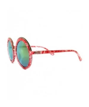 Chic Designer Fashion Classic Style Mirrored Lens Circle Round Womens Sunglasses - C018023X5HA $10.67 Round