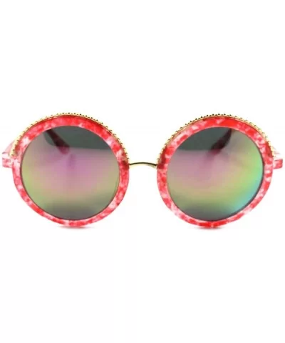 Chic Designer Fashion Classic Style Mirrored Lens Circle Round Womens Sunglasses - C018023X5HA $10.67 Round