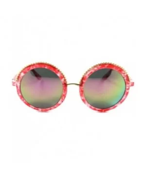 Chic Designer Fashion Classic Style Mirrored Lens Circle Round Womens Sunglasses - C018023X5HA $10.67 Round