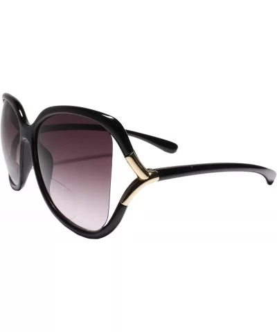 Womens Oversized Designer Retro Fashion Black Bifocal 2.50 Reading Sunglasses - CW195D3S43U $15.64 Oversized