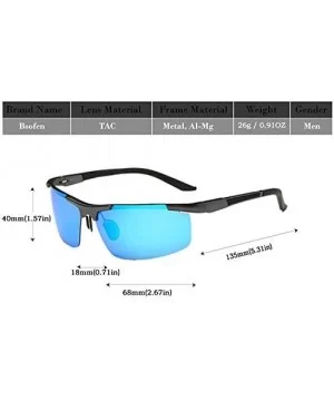 Men's Dark Mirrored Sunglasses Polarized- Rectangular Rimless Sun Eyewear Fashion for Outdoor Sport - CB196AU6IAS $20.05 Rimless