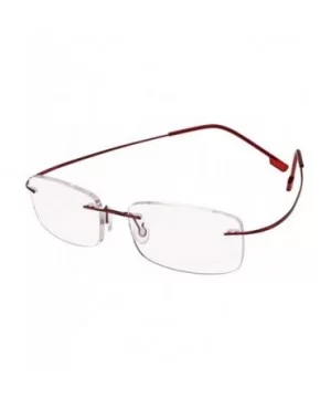 Memory Titanium Frameless Lightweight Reading Glasses Hingeless Flexibled Frames for Mens Womens - Red - CU18QSLODO8 $11.45 S...