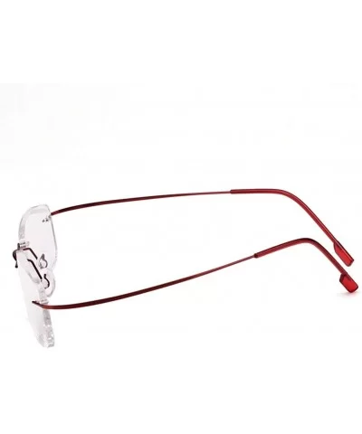 Memory Titanium Frameless Lightweight Reading Glasses Hingeless Flexibled Frames for Mens Womens - Red - CU18QSLODO8 $11.45 S...