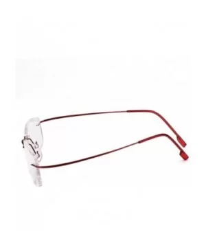 Memory Titanium Frameless Lightweight Reading Glasses Hingeless Flexibled Frames for Mens Womens - Red - CU18QSLODO8 $11.45 S...