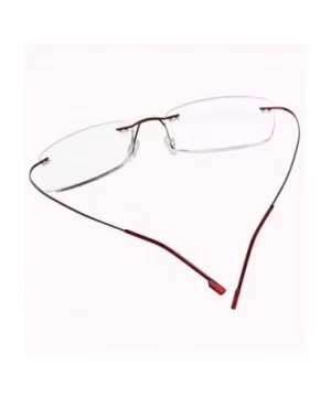 Memory Titanium Frameless Lightweight Reading Glasses Hingeless Flexibled Frames for Mens Womens - Red - CU18QSLODO8 $11.45 S...