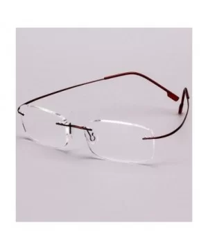 Memory Titanium Frameless Lightweight Reading Glasses Hingeless Flexibled Frames for Mens Womens - Red - CU18QSLODO8 $11.45 S...