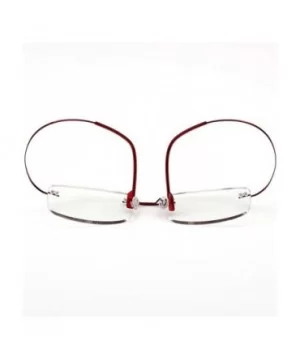 Memory Titanium Frameless Lightweight Reading Glasses Hingeless Flexibled Frames for Mens Womens - Red - CU18QSLODO8 $11.45 S...