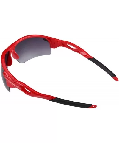 The Athlete" 2 Pair of Precision Sport Wrap Bifocal Unisex Sunglasses - Black and Red - C81924XN0E0 $20.89 Sport