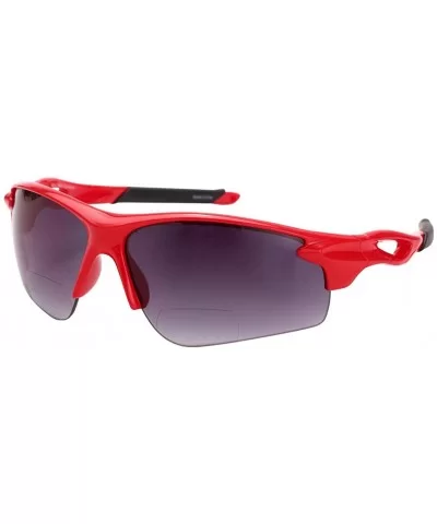 The Athlete" 2 Pair of Precision Sport Wrap Bifocal Unisex Sunglasses - Black and Red - C81924XN0E0 $20.89 Sport