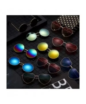 20 Pairs Hippie Sunglasses 60's Style Round Sunglasses and Heart-Shape Glasses - CP18ZDLDQ3X $23.04 Goggle