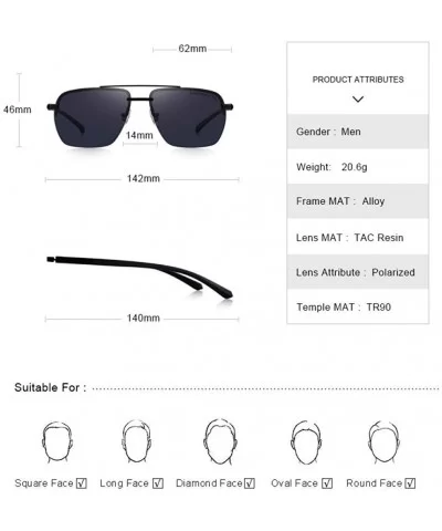 DESIGN Men Classic Sunglasses Rectangle Rimless Luxury Brand C01 Black - C04 Gray - CF18XE0M5UK $13.04 Rimless