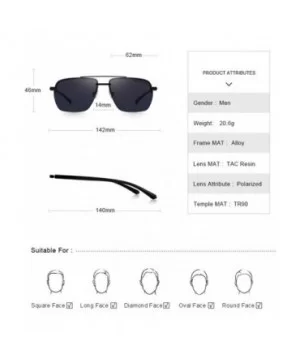 DESIGN Men Classic Sunglasses Rectangle Rimless Luxury Brand C01 Black - C04 Gray - CF18XE0M5UK $13.04 Rimless