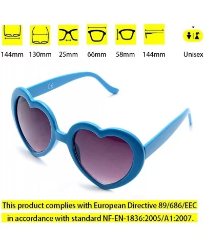 6 Neon Colors Heart Shape Party Favors Sunglasses - Multi Packs - 6-pack Blue - C918DA4GZLT $7.23 Aviator