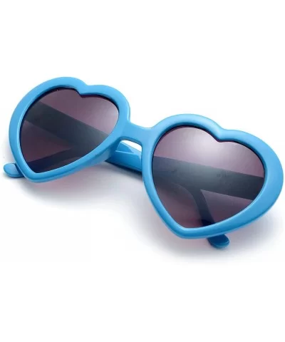 6 Neon Colors Heart Shape Party Favors Sunglasses - Multi Packs - 6-pack Blue - C918DA4GZLT $7.23 Aviator