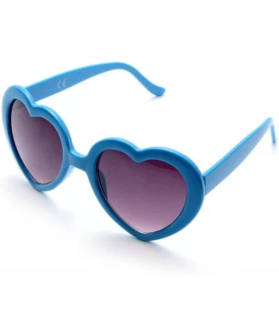 6 Neon Colors Heart Shape Party Favors Sunglasses - Multi Packs - 6-pack Blue - C918DA4GZLT $7.23 Aviator