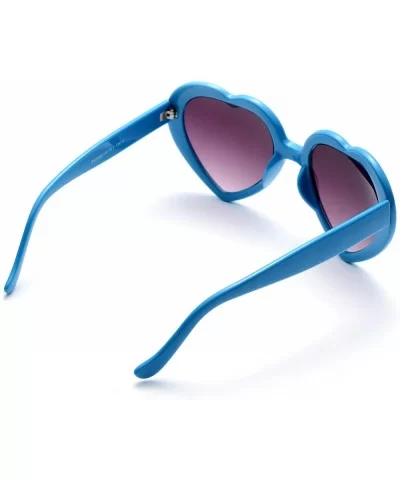 6 Neon Colors Heart Shape Party Favors Sunglasses - Multi Packs - 6-pack Blue - C918DA4GZLT $7.23 Aviator