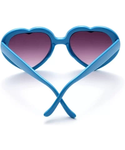 6 Neon Colors Heart Shape Party Favors Sunglasses - Multi Packs - 6-pack Blue - C918DA4GZLT $7.23 Aviator