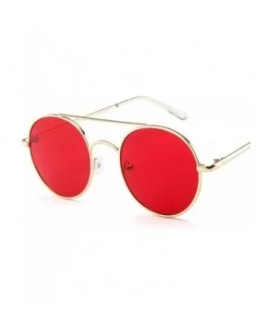 New Arrival 2019 Alloy Sunglasses Women Vintage Luxury Ocean Lens BlackGray - Goldred - CC18Y2NEOHQ $6.98 Aviator