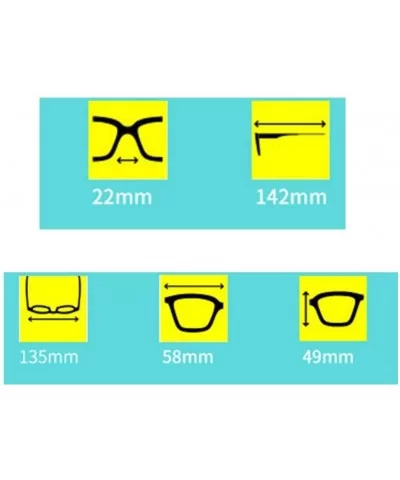 Square Sunglasses Large Frame Personality Fashion Sunglasses Men and Women Universal Glasses - 3 - CN1903YXC4O $28.11 Square