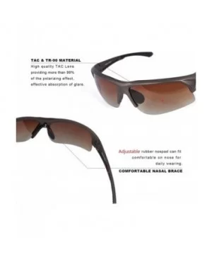 Polarized Sunglasses Protection Lightweight - 07-matt Brown Frame Brown Gradient Lens - CZ1967XIDR0 $16.24 Sport