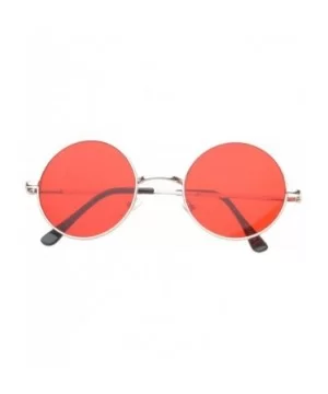 'Brentwood' Round Fashion Sunglasses - Red - CQ11ORPUFXD $5.92 Round