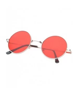 'Brentwood' Round Fashion Sunglasses - Red - CQ11ORPUFXD $5.92 Round