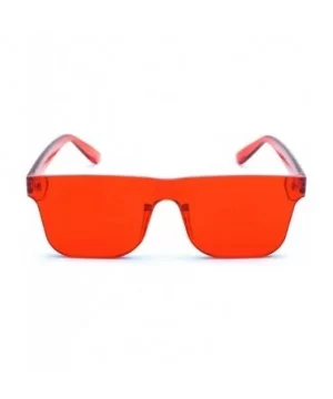 KyiduoOne Piece Rimless Tinted Eyewear Transparent Candy Color Sunglasses - Red - CQ18RSAY607 $5.59 Rimless