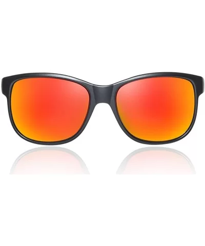 Sport Sunglasses G3218 Mirror Lenses- Patterns on Frame- with Storage Pouch - Red/Grey - CV18C3U7ECR $16.26 Sport