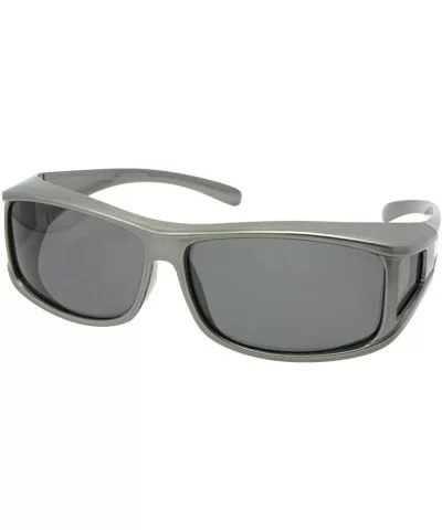 Silver Fox Gray Color Frame Fit Over Sunglasses F11 - C118RZDGAA5 $13.32 Wrap