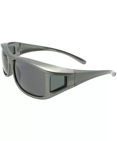 Silver Fox Gray Color Frame Fit Over Sunglasses F11 - C118RZDGAA5 $13.32 Wrap