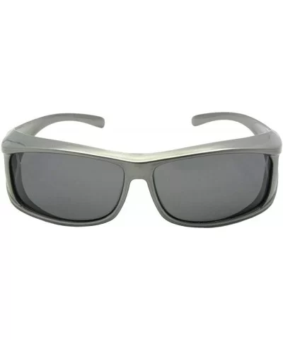 Silver Fox Gray Color Frame Fit Over Sunglasses F11 - C118RZDGAA5 $13.32 Wrap