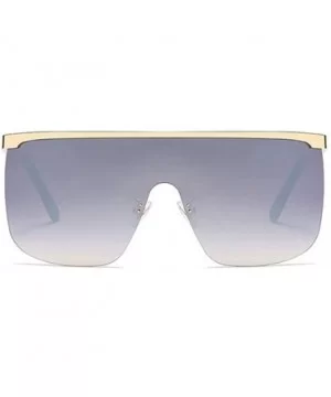 Oversized Sunglasses Fashion Glasses - C2 Gold Brown - CS198KGH0CZ $10.02 Goggle