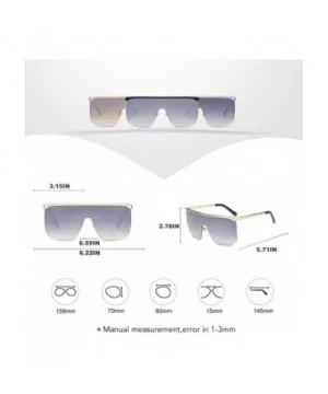 Oversized Sunglasses Fashion Glasses - C2 Gold Brown - CS198KGH0CZ $10.02 Goggle