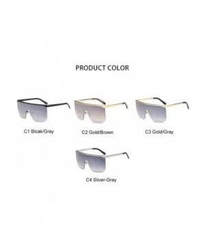 Oversized Sunglasses Fashion Glasses - C2 Gold Brown - CS198KGH0CZ $10.02 Goggle