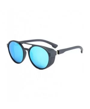 Fashion Sunglasses for Women Men Summer Beach Eyewear - Grey Frame+blue Lens - CC18Q7LNOUY $12.20 Round