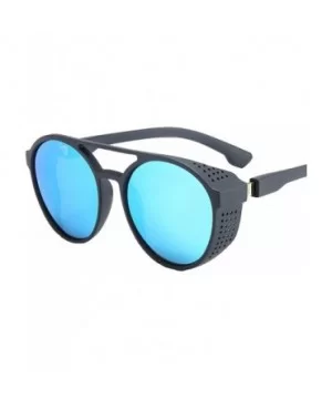 Fashion Sunglasses for Women Men Summer Beach Eyewear - Grey Frame+blue Lens - CC18Q7LNOUY $12.20 Round