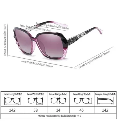 Classic Oversized Polarised Sunglasses for Womens Fashion Retro Glasses - Purple - CT18RQDX3HQ $8.15 Goggle