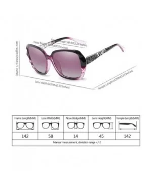 Classic Oversized Polarised Sunglasses for Womens Fashion Retro Glasses - Purple - CT18RQDX3HQ $8.15 Goggle