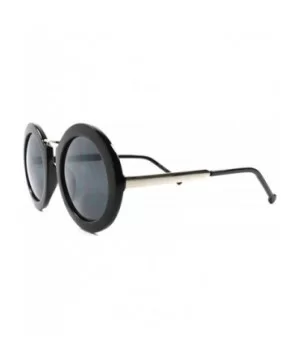 Stylish Vintage Thick Frame Womens Designer Oversized Round Sunglasses - Black - CD1892H9SG5 $8.65 Oversized