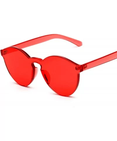 2019 Women Sunglasses Cat Eye Brand Designer glasses Integrated Eyewear Female summer - Red - CT18W39MH9T $11.58 Cat Eye