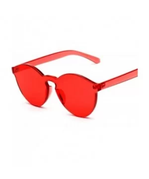 2019 Women Sunglasses Cat Eye Brand Designer glasses Integrated Eyewear Female summer - Red - CT18W39MH9T $11.58 Cat Eye