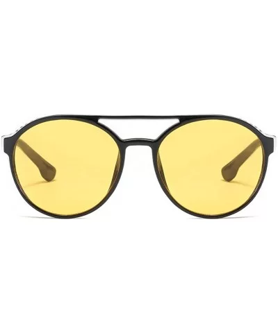 Women Mens Stylish Vintage Eyeglasses Retro Metal Round Circle Frame Sunglasses Outdoor Eyewear - Yellow - CH18RUZN2CZ $8.88 ...