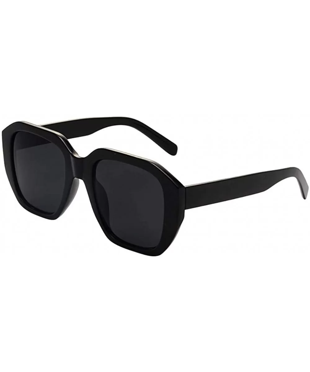 Womens Boyfriend Style Eyewear Oversize Horned Rim Thick Plastic Sunglasses - C - CV18NSKIGH5 $6.04 Oversized