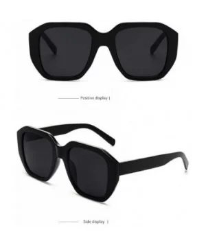 Womens Boyfriend Style Eyewear Oversize Horned Rim Thick Plastic Sunglasses - C - CV18NSKIGH5 $6.04 Oversized