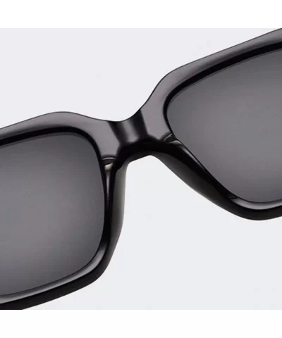 Womens Boyfriend Style Eyewear Oversize Horned Rim Thick Plastic Sunglasses - C - CV18NSKIGH5 $6.04 Oversized