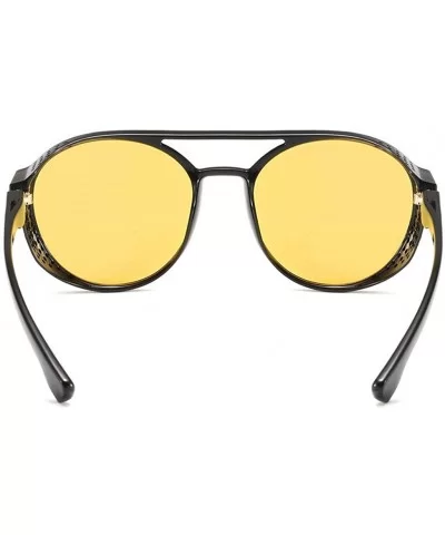 Women Mens Stylish Vintage Eyeglasses Retro Metal Round Circle Frame Sunglasses Outdoor Eyewear - Yellow - CH18RUZN2CZ $8.88 ...