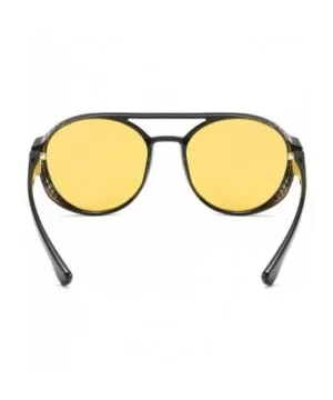 Women Mens Stylish Vintage Eyeglasses Retro Metal Round Circle Frame Sunglasses Outdoor Eyewear - Yellow - CH18RUZN2CZ $8.88 ...