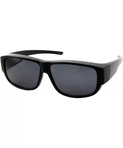 Women Polarized Fit Over Sunglasses - Less Bulky - Ladies Size - Slim Black - C918GL6YYKK $10.74 Wrap